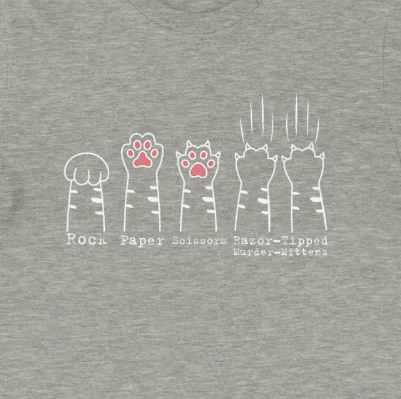 Rock, paper, scissors, razor tipped-murder mittens