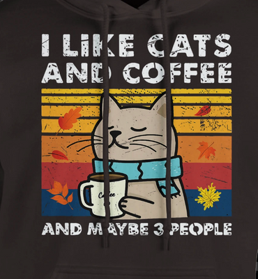 I like cats and coffee, and maybe three people.