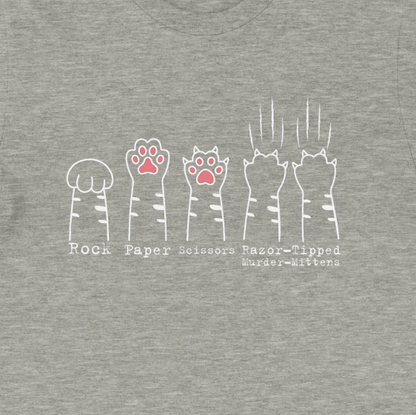 Rock, paper, scissors, razor tipped-murder mittens