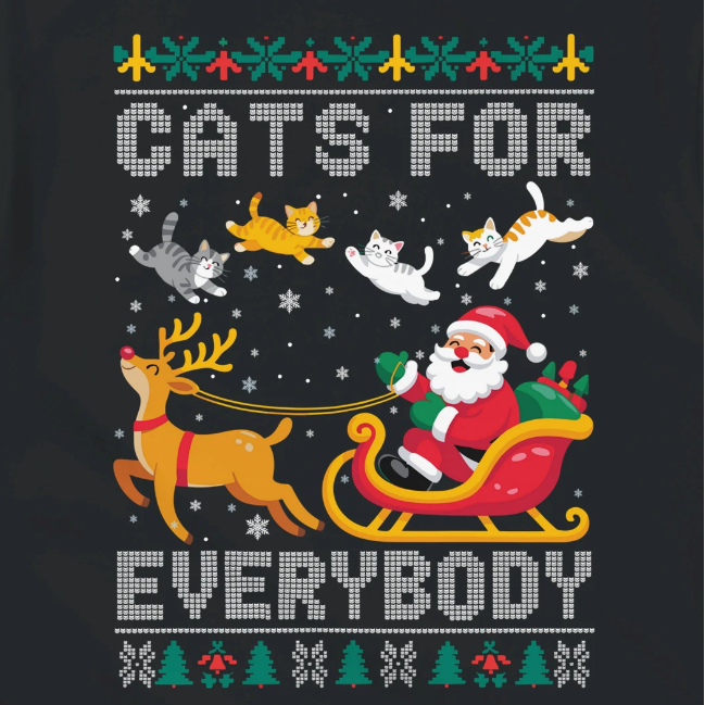 Cats for Everybody! Santa cats t-shirt